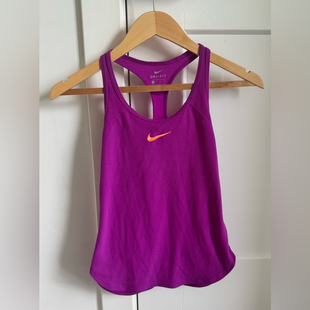 Nike Purple Dri-FIT Race Crop Tank Top